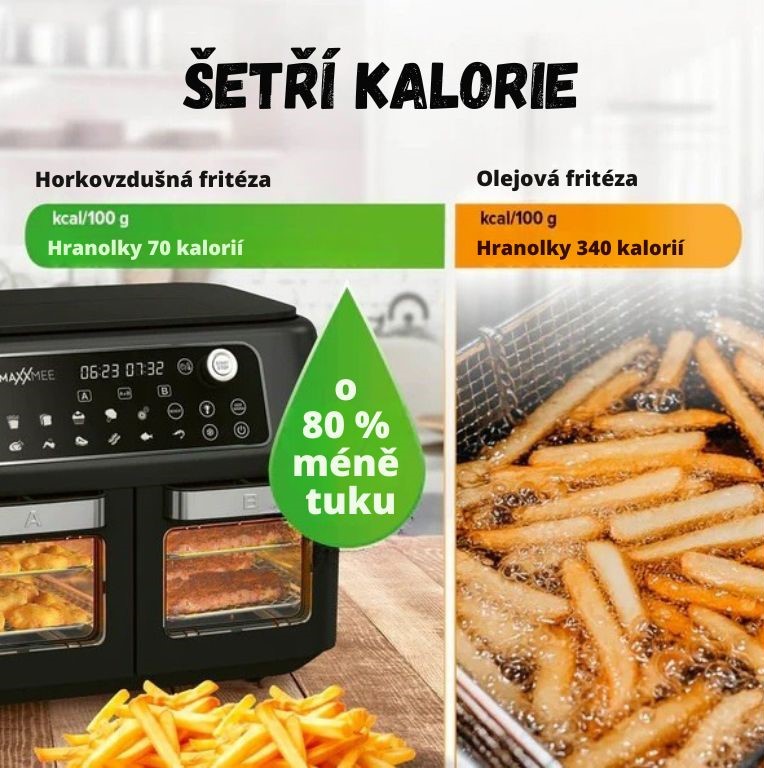 GourmetMaxx Dvojitá horkovzdušná fritéza MaxxMee DUAL 05535 (5)